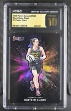 2025 Panini Select WNBA Black Color Blast Caitlin Clark #7 card