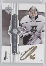2022-23 Upper Deck Ultimate Collection Ultimate Emblems Autograph Cal Petersen #UE-CP card