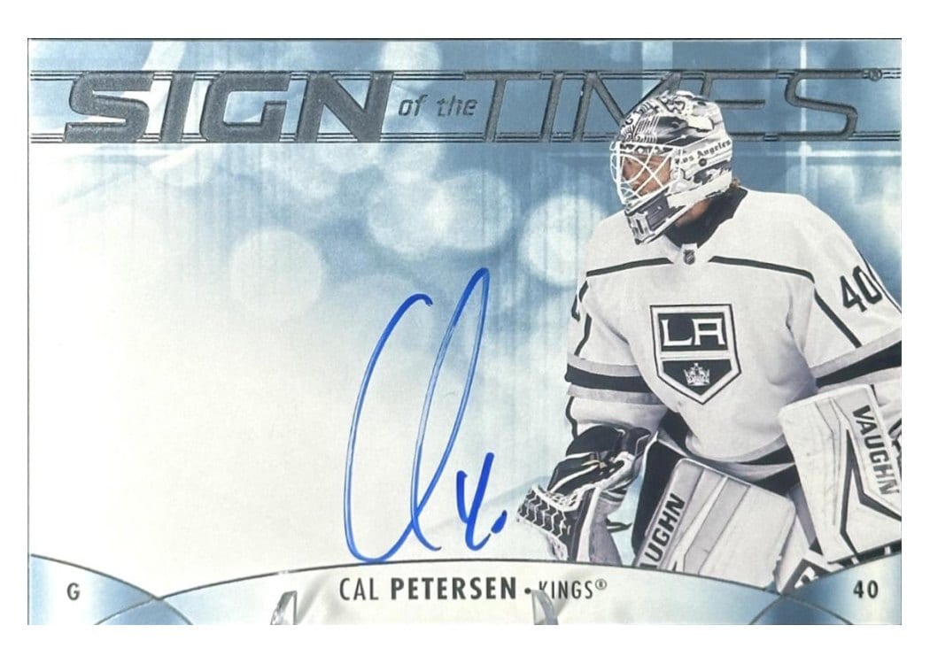 2023-24 SP Authentic Sign of the Times Auto Cal Petersen #SOTT-CP card