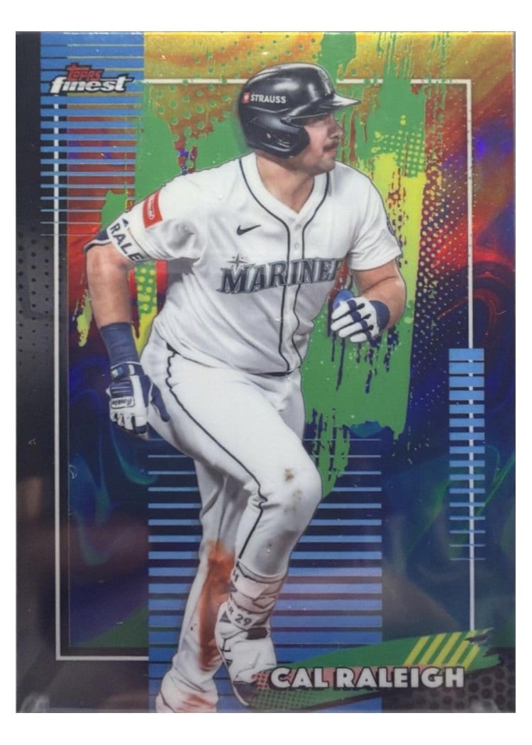 2026 Topps Finest Cal Raleigh Oil Spill Refractor #33 card