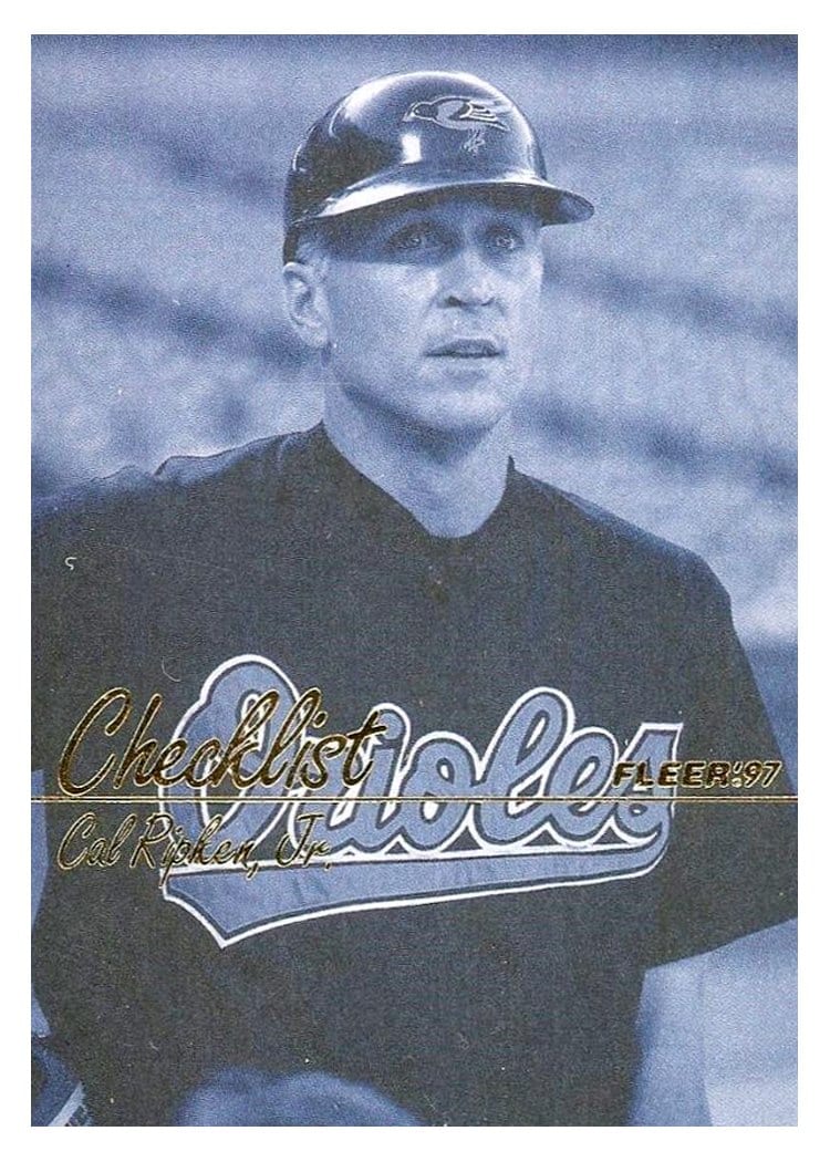 1997 Fleer Base Set Cal Ripken, Jr. #498 card