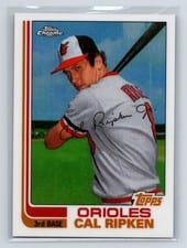 2019 Topps Complete Set Chrome Greatest Card Reprints Cal Ripken Jr #7 card