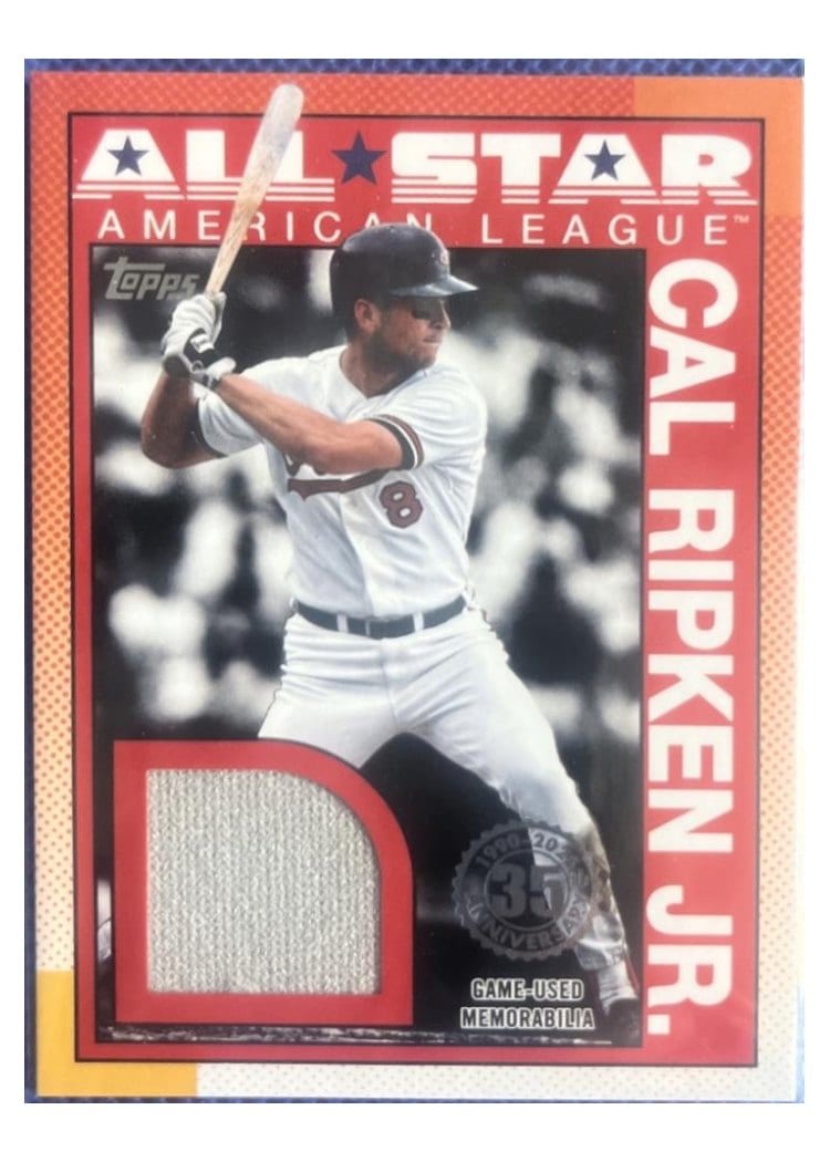 2025 Topps 1990 Topps Baseball All-Star Relics Cal Ripken Jr. #90ASR-CR card