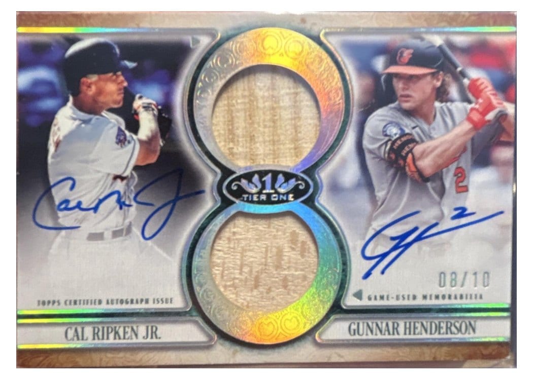 2026 Topps Tier One Autographed Dual Relics Bat Cal Ripken Jr. #ADRB-RH card