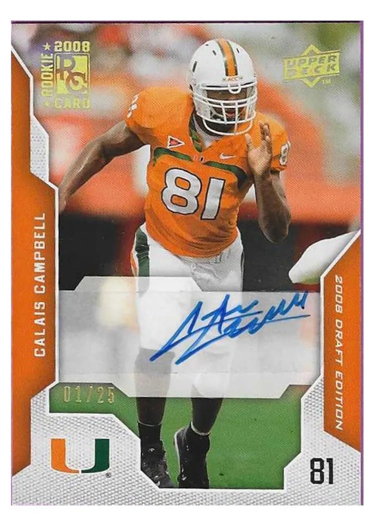 2008 Upper Deck Draft Edition Calais Campbell #11 card