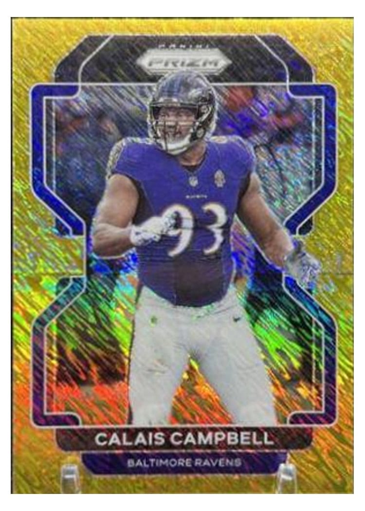 2021 Panini Prizm Base Set Calais Campbell Gold Shimmer #284