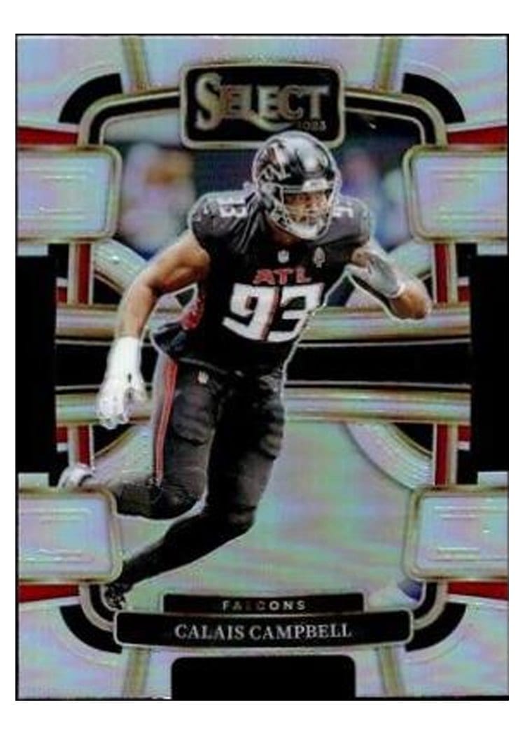 2023 Panini Select Base Set Calais Campbell Silver Prizm Die-Cut #5 card