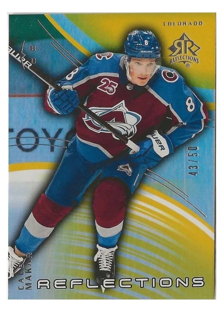 2020 Upper Deck Triple Dimensions Reflections Cale Makar #13 card