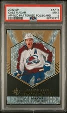 2022 SP Authentic Profiles Cale Makar Patterned Foilboard Gold #AP-16 card