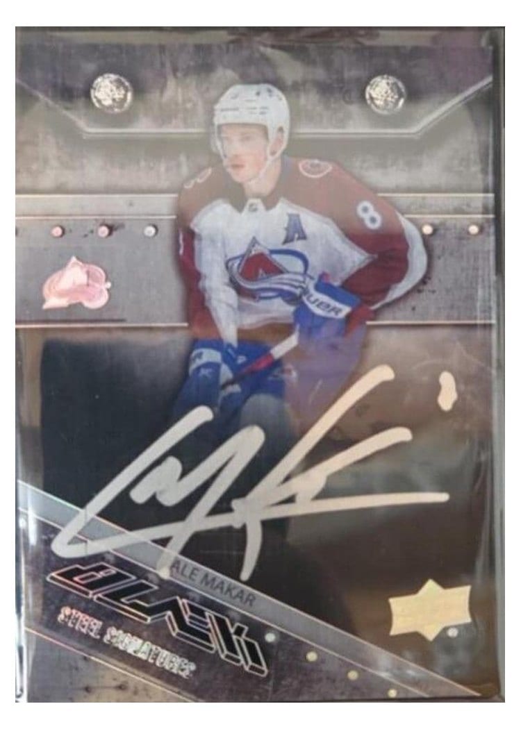 2023-24 SPx Black Steel Signatures Cale Makar #ST-MA card
