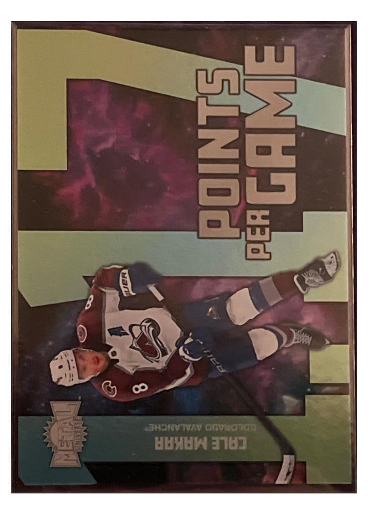2024-25 Skybox Metal Universe Points Per Game Cale Makar #PPG-12 card