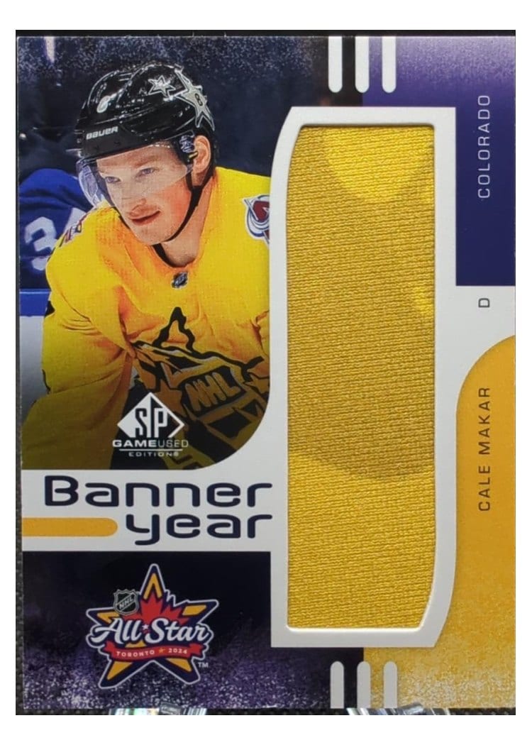2024-25 SP Game Used 2024 All-Star Game Banner Year Relics Cale Makar #BYAS-CM card