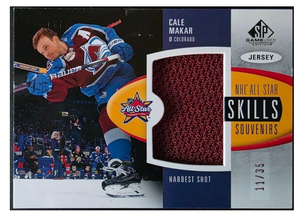 2024-25 SP Game Used 2024 All-Star Skills Souvenirs Jersey Relics Cale Makar #SV-MA card