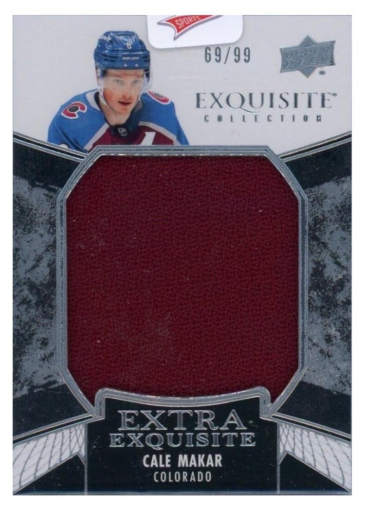 2024-25 Upper Deck Black Diamond Exquisite Collection Extra Exquisite Jersey Cale Makar #ECE-CM card