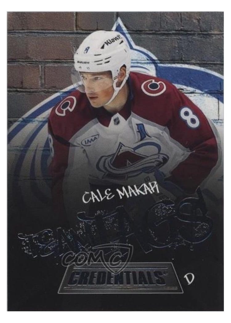 2025-26 Upper Deck Credentials Team Tags Cale Makar #TT-30 card