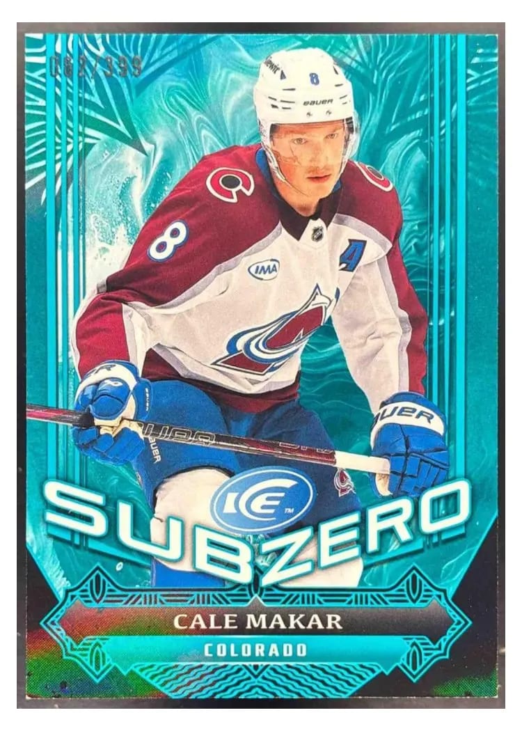 2025 Upper Deck Ice Sub Zero Cale Makar #SZ-9 card