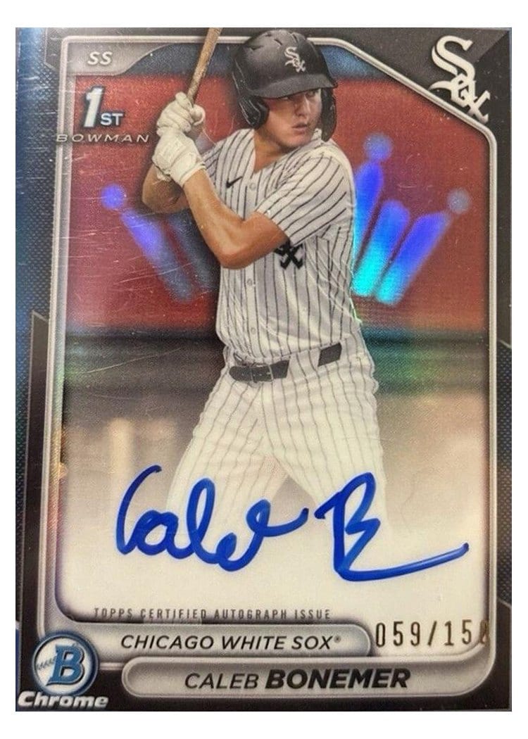 2024 Bowman Draft Chrome Prospect Autographs Caleb Bonemer #CPA-CBO card