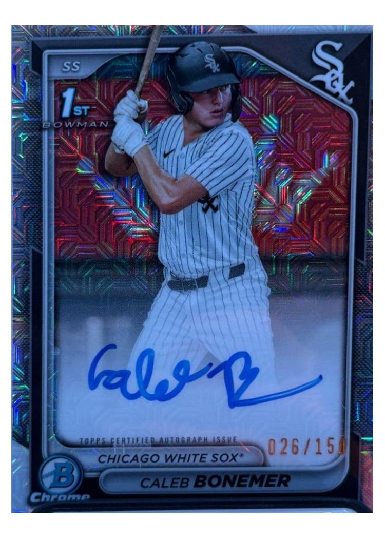 2024 Bowman Draft Chrome Prospect Autographs Caleb Bonemer HTA Choice Refractor #CPA-CBO card