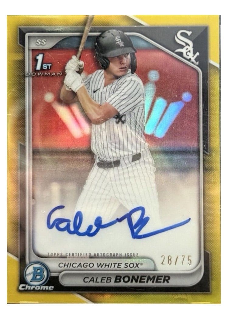 2024 Bowman Draft Chrome Prospect Autographs Caleb Bonemer #CPA-CBO card