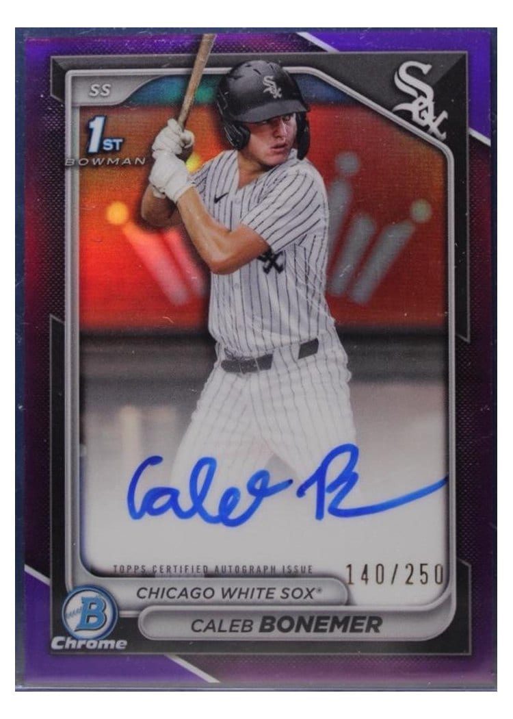 2024 Bowman Draft Chrome Prospect Autographs Caleb Bonemer #CPA-CBO card
