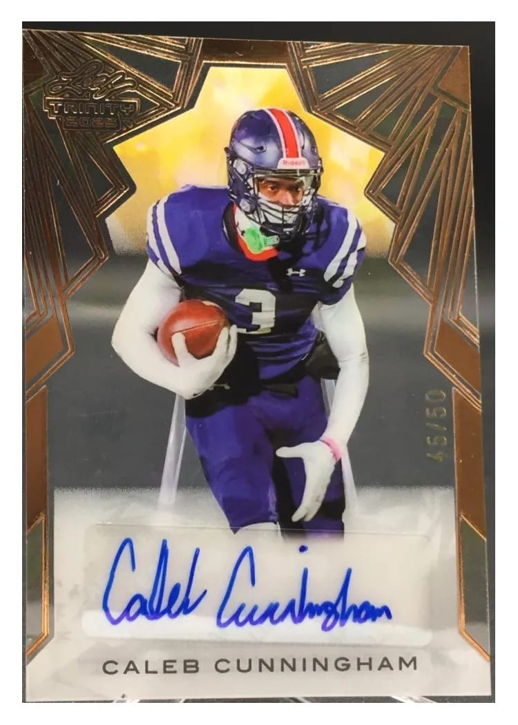 2025 Leaf Trinity Clear Autograph Caleb Cunningham #CA-CC2 card