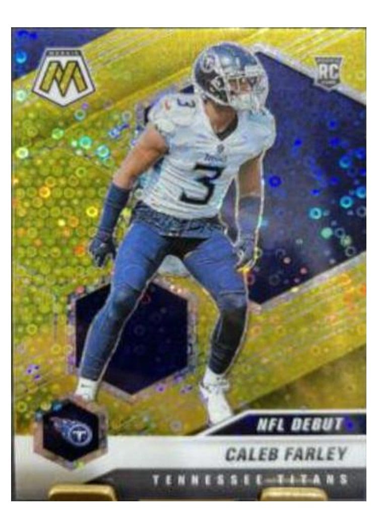 2021 Panini Mosaic Base Set Caleb Farley Gold Mosaic #258 card
