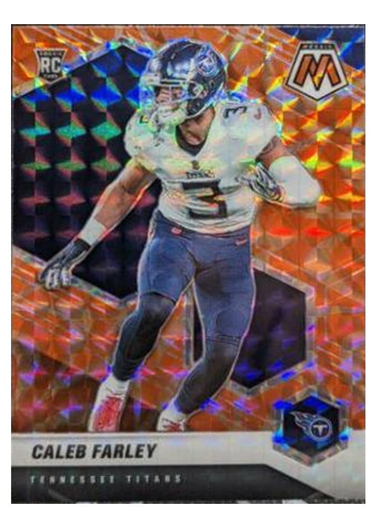 2021 Panini Mosaic Base Set Caleb Farley Reactive Orange Mosaic #345 card
