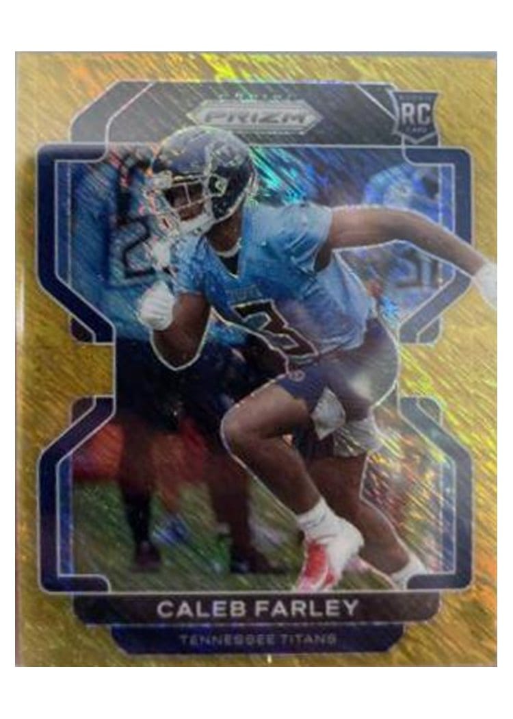 2021 Panini Prizm Base Set Caleb Farley Gold Shimmer #375 card