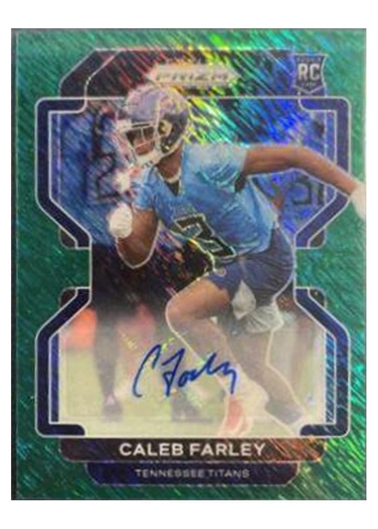 2021 Panini Prizm Base Set Caleb Farley Green Shimmer #375 card