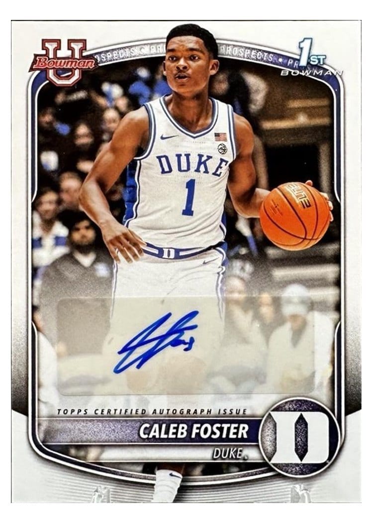 2025-26 Bowman Paper Prospects Retail Autographs Caleb Foster #PA-CF card