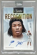 2025-26 Panini Signature Series Recognition Signatures Caleb Holt #13 card