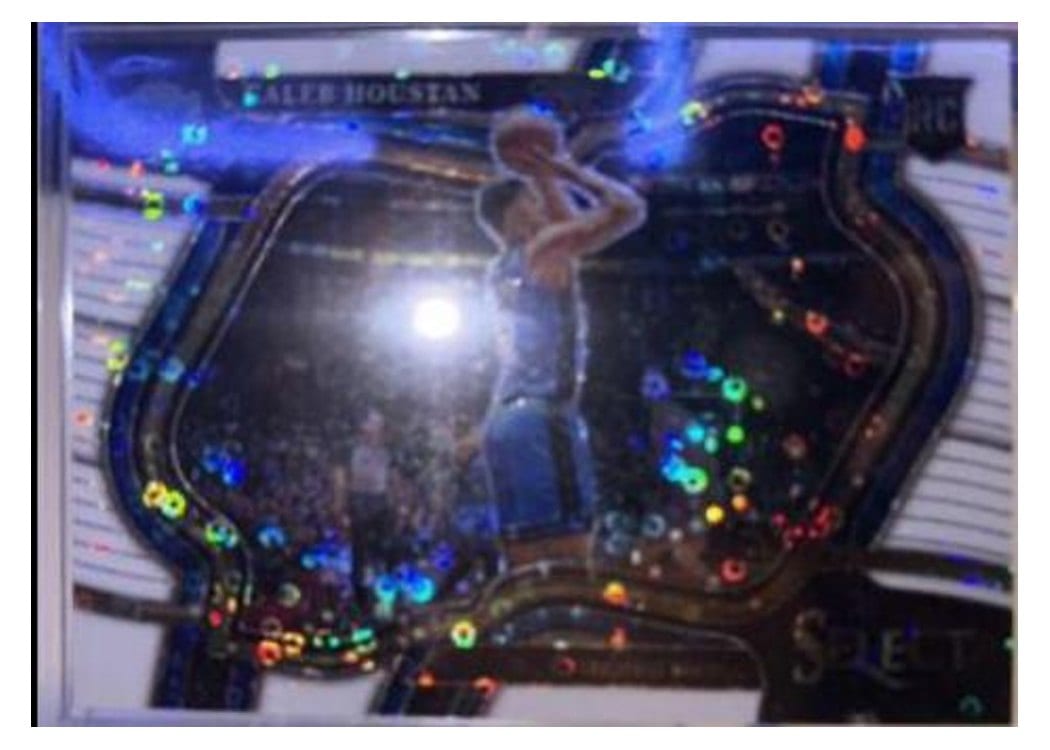 2022-23 Panini Select Base Set Caleb Houstan White Disco Prizm #177 card