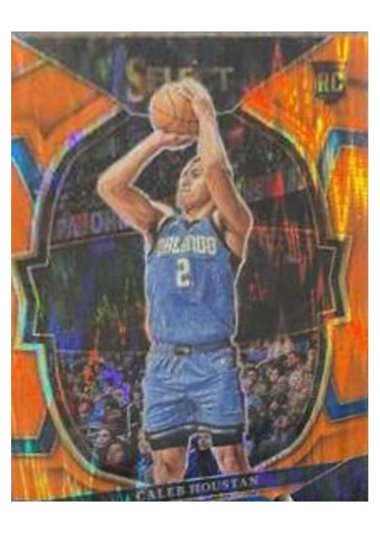 2022-23 Panini Select Base Set Caleb Houstan Orange Flash Prizm #68 card