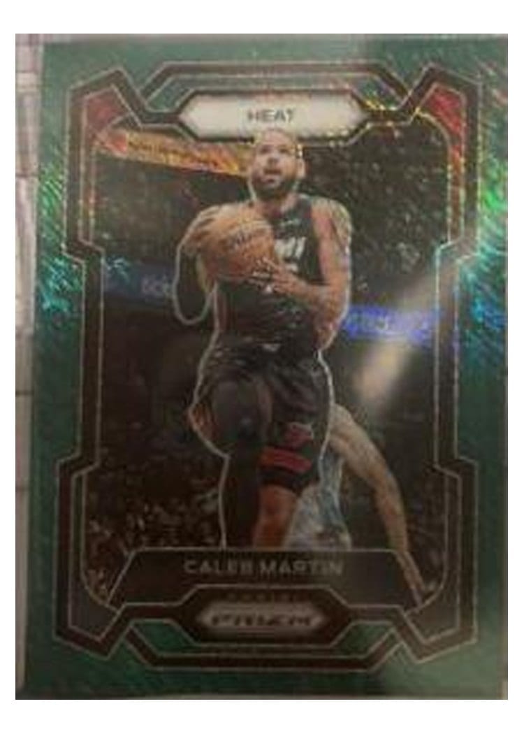 2023-24 Panini Prizm Base Set Caleb Martin Green Shimmer #276 card