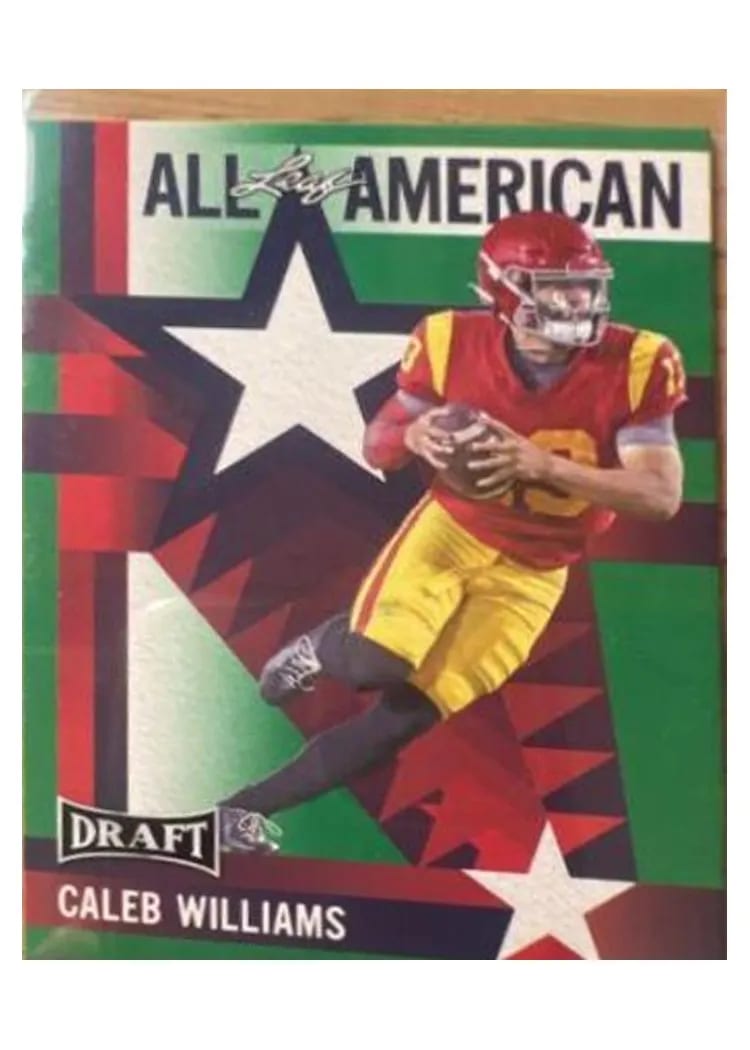 2023 Leaf Draft Caleb Williams Green #11 card