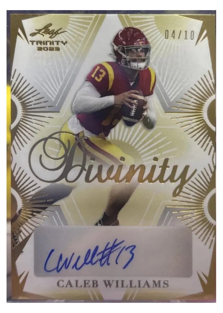 2023 Leaf Trinity Divinity Autograph Caleb Williams #D-CW1