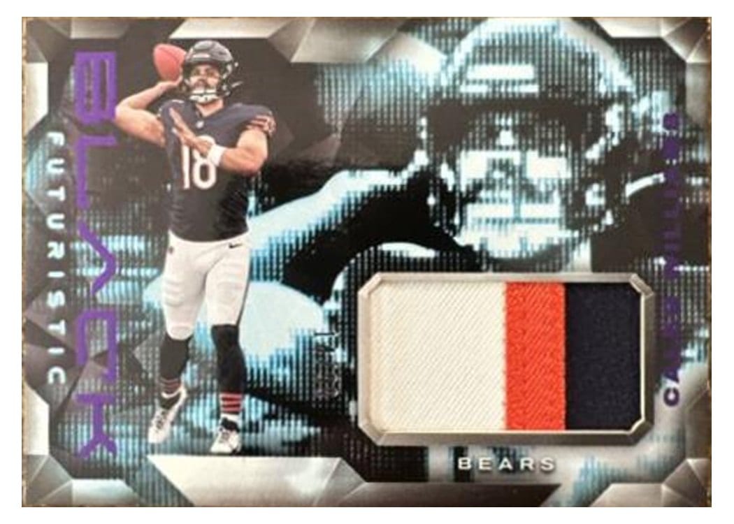2024 Panini Black Futuristic Relics Caleb Williams #1 card