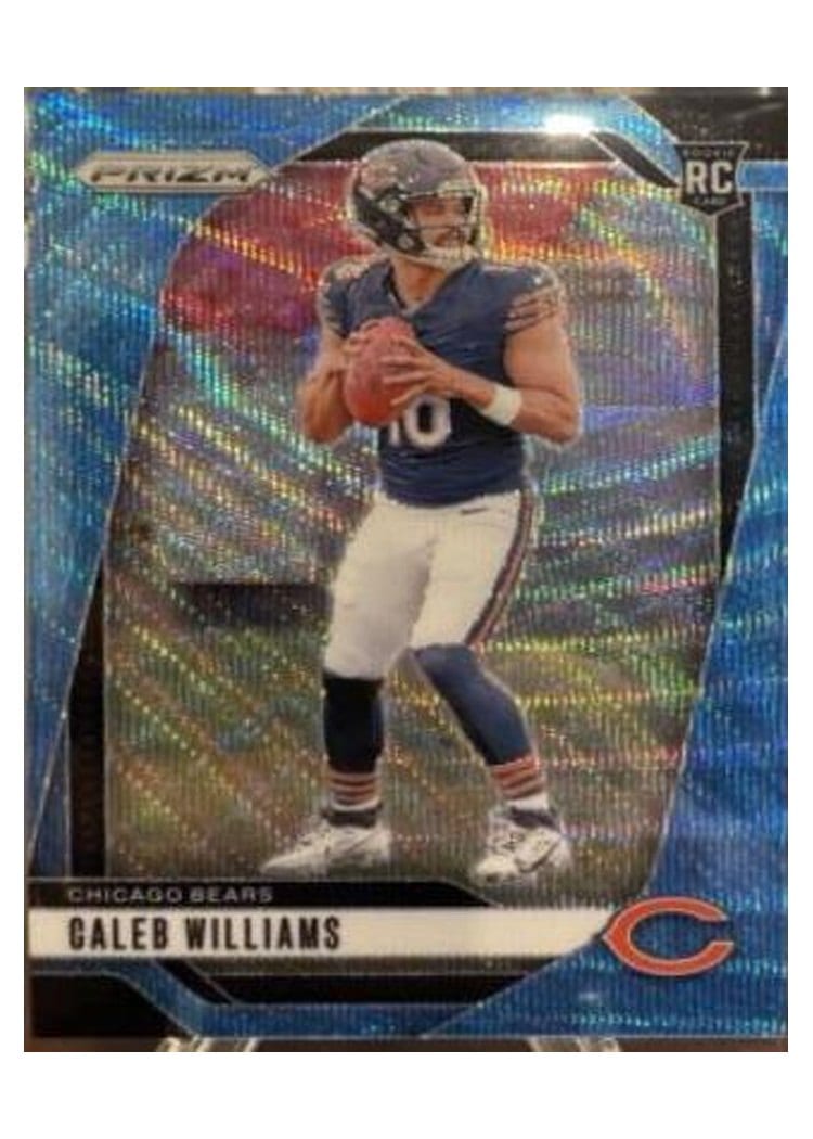 2024 Panini Prizm Caleb Williams Blue Wave #301 card