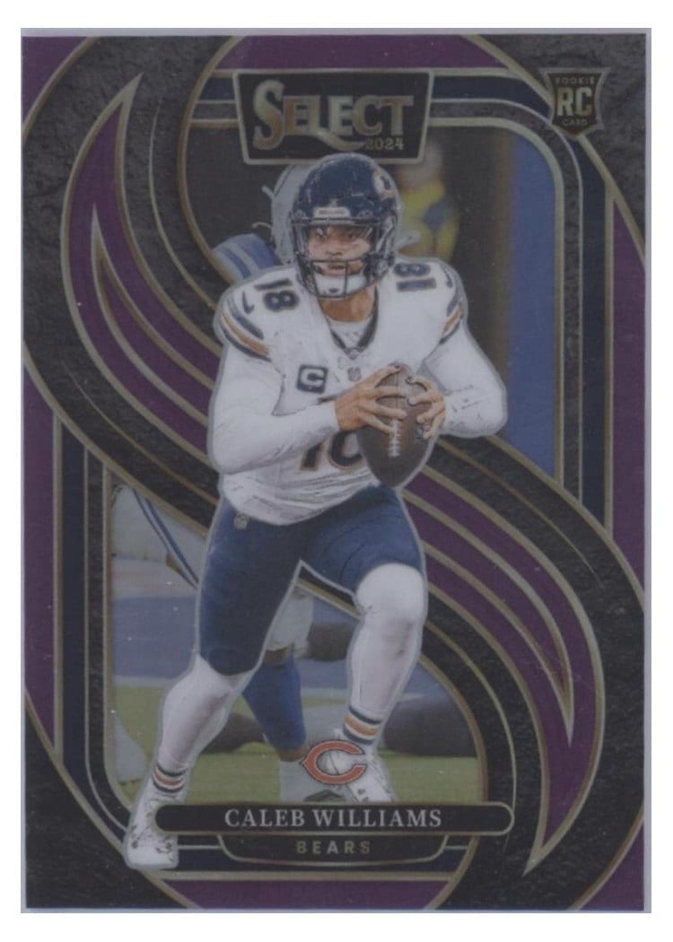 2024 Panini Select Caleb Williams Purple Prizm #114 card
