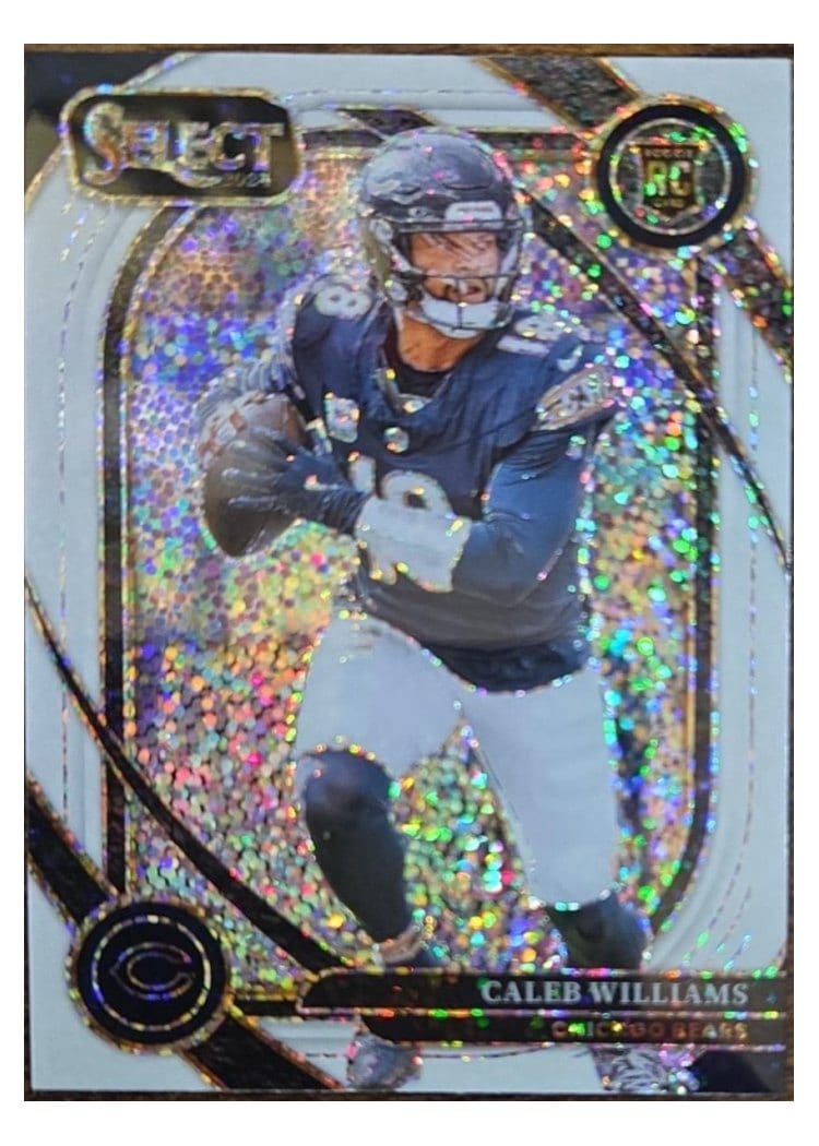 2024 Panini Select Base Set Caleb Williams White Sparkle Prizm #216 card