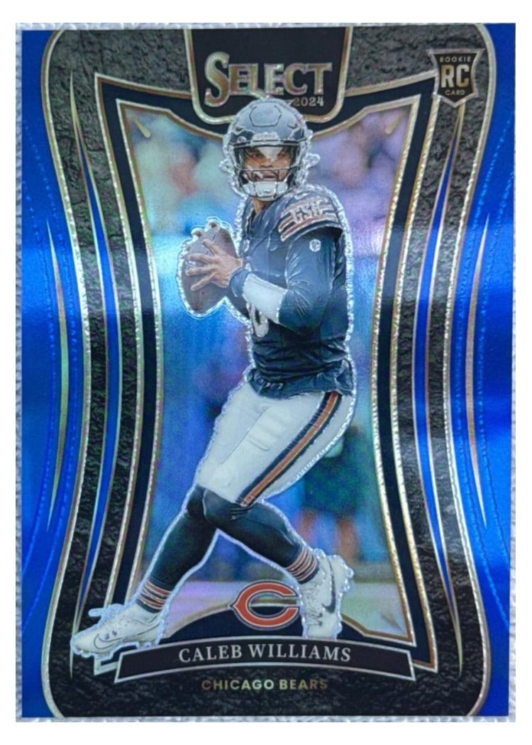 2024 Panini Select Base Set Caleb Williams Blue Prizm #378 card