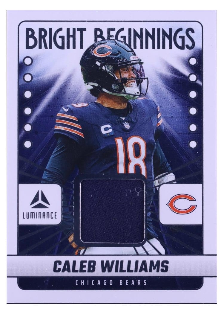 2025 Panini Luminance Bright Beginnings Relics Caleb Williams #3 card
