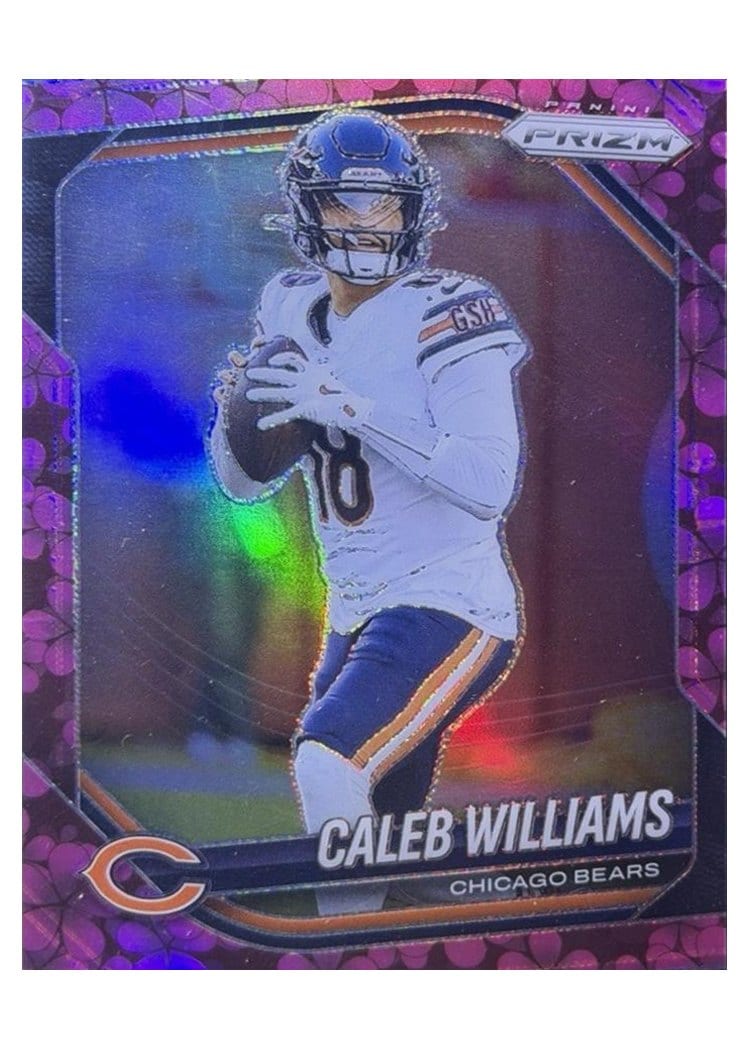 2025 Panini Prizm Base Set Caleb Williams Plum Blossom #124 card