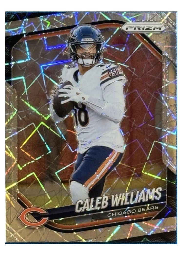2025 Panini Prizm Base Set Caleb Williams Lazer #124 card