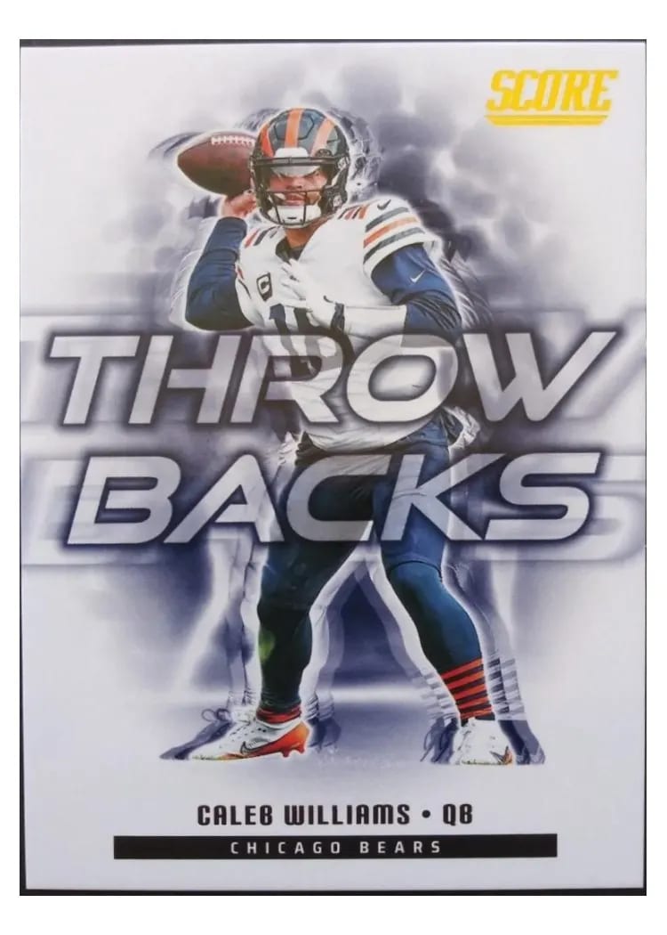 2025 Score Throwbacks Caleb Williams #4 card
