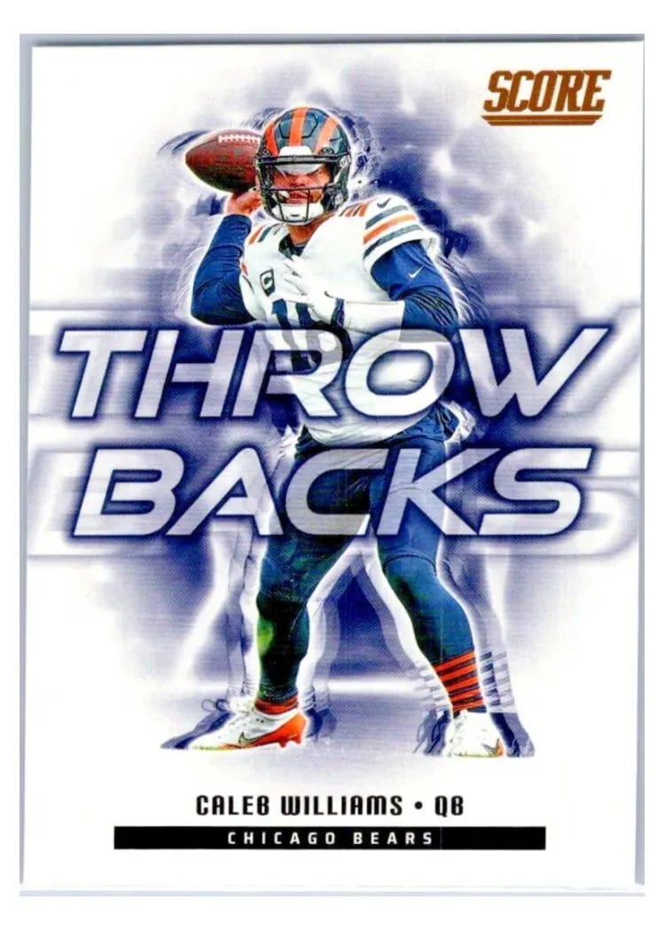 2025 Score Throwbacks Caleb Williams #4 card