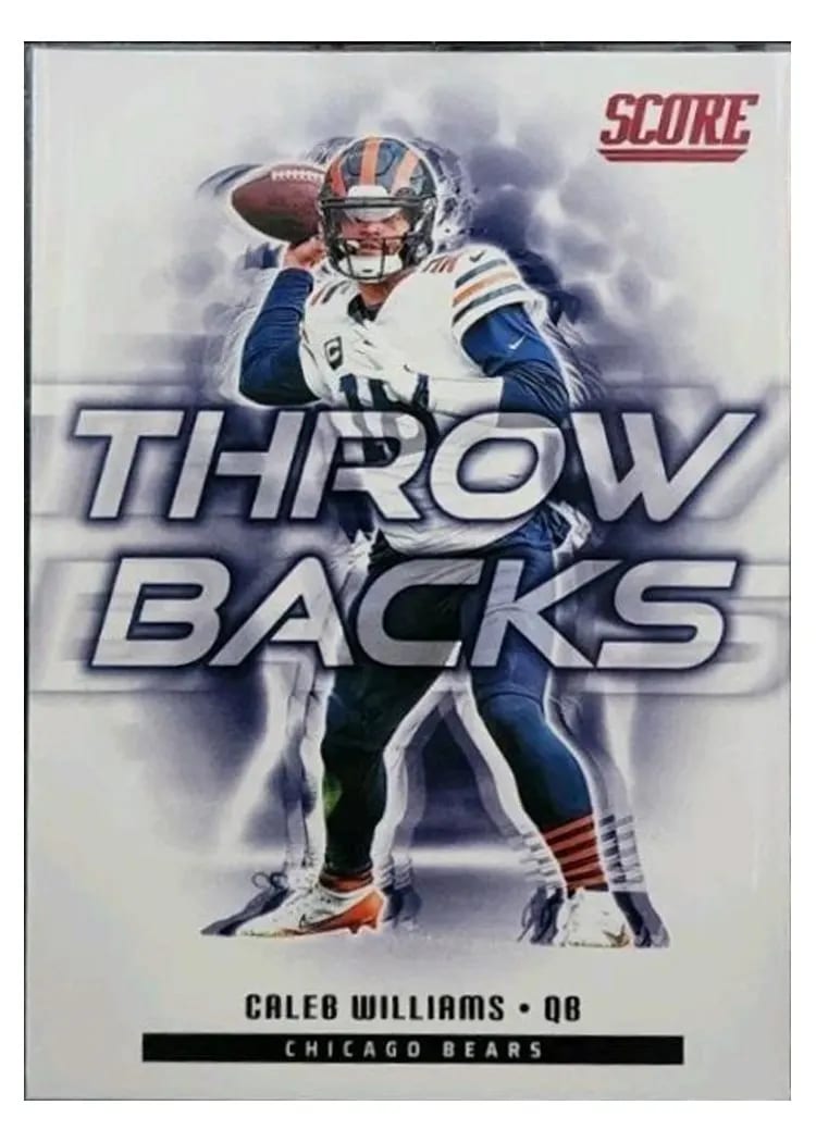 2025 Score Throwbacks Caleb Williams #4 card