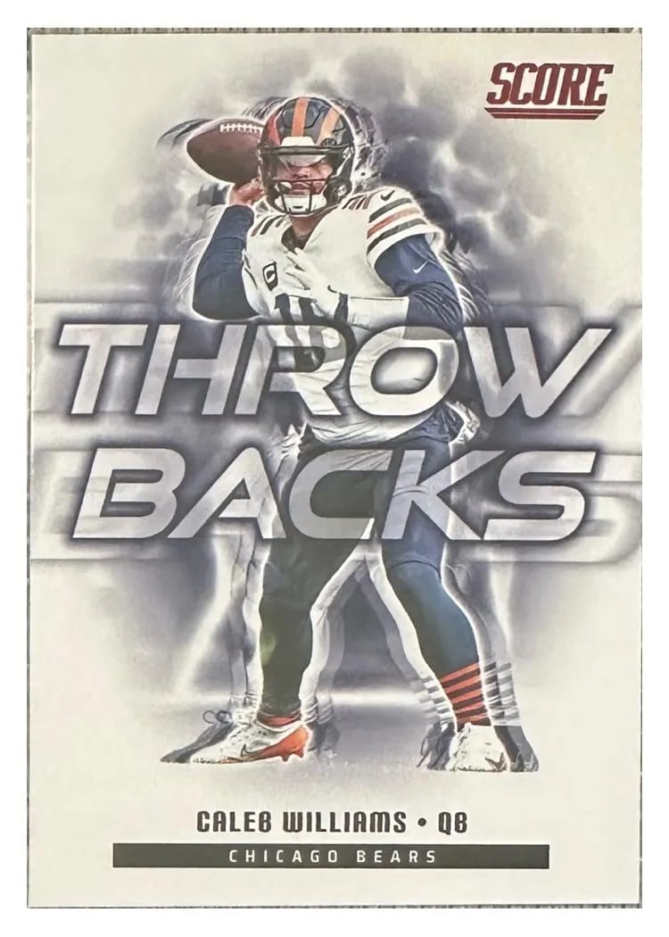 2025 Score Throwbacks Caleb Williams #4 card