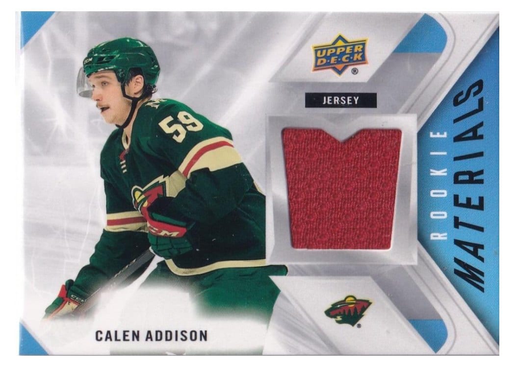 2021-22 Upper Deck Rookie Materials Calen Addison #RM-CA card