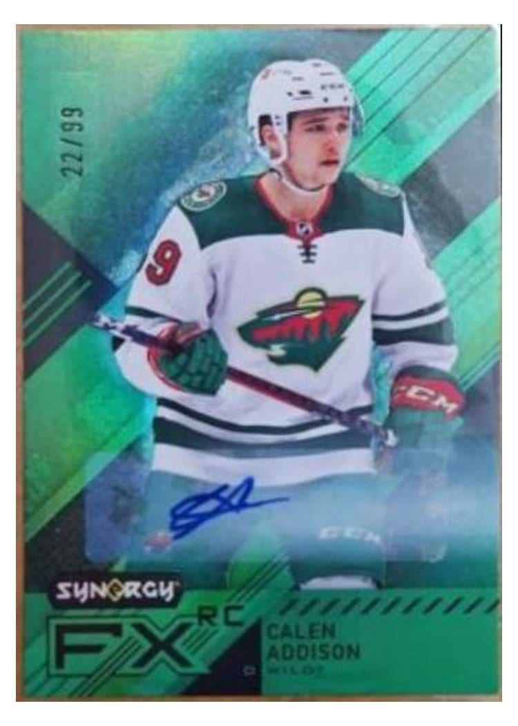 2021-22 Upper Deck Synergy Rookie Autographs Calen Addison #AR-CA card